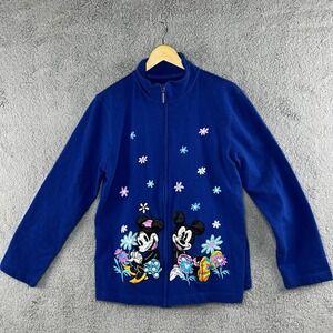 Disney Lightweight Spring Mickey Minnie Goofy Zip-Up Jacket Blue Size 2XL